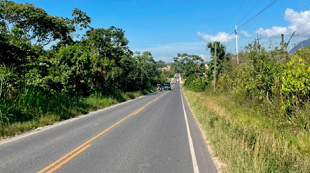 Carretera Fernando Belaúnde Terry hacia Lamas y Tarapoto